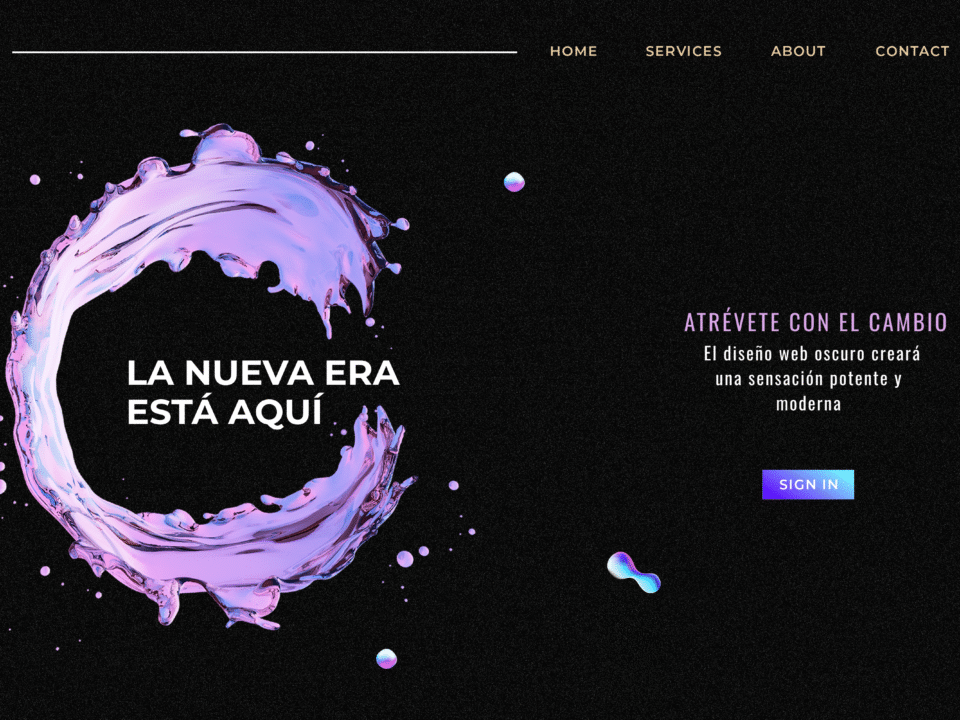 diseño web oscuro