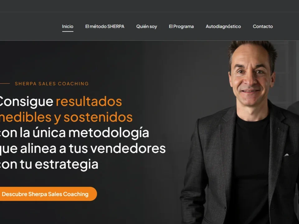 Diseño Web Sherpa Sales Coaching: Autoridad Digital y Ventas B2B