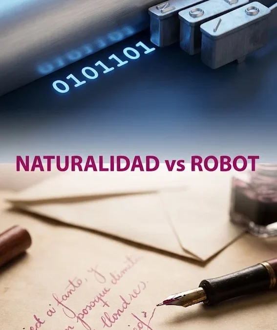comparativa entre redacción seo robótica antigua y escritura natural humana