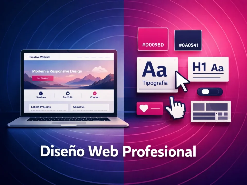 Guía completa de diseño web profesional 2026 - Elementos, estructura y conversión