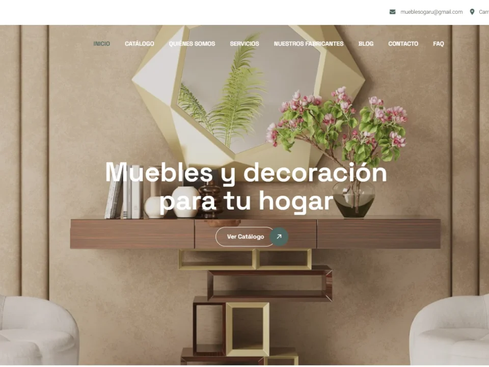 Diseño web para Muebles Ogaru, tienda de muebles y decoración en Gálvez, Toledo