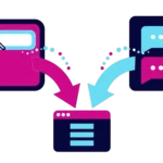 flujo de tráfico orgánico google e ia | somos tu marketing ilustración de flujo de tráfico orgánico entre buscador y asistentes de inteligencia artificial
