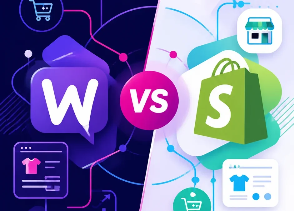 comparativa visual entre woocommerce y shopify para tiendas online en españa 2026